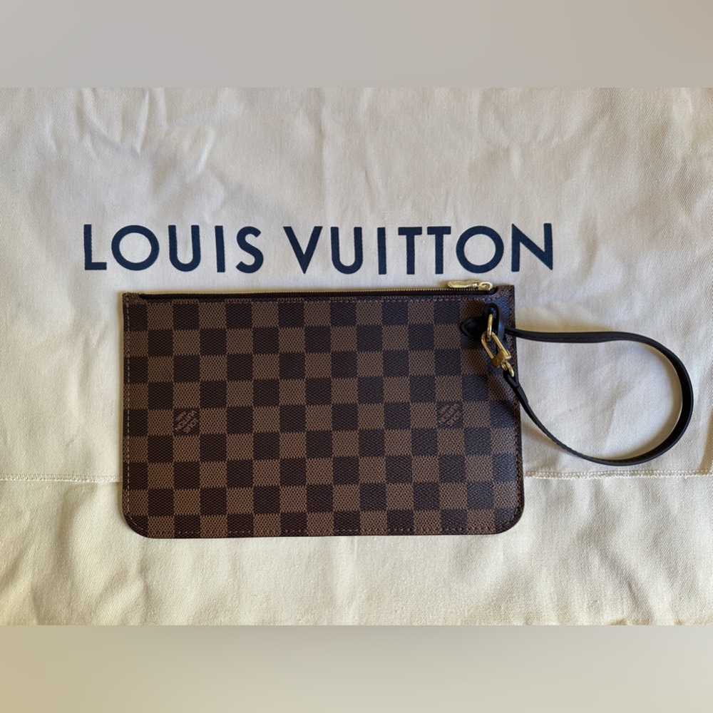Louis Vuitton Pouch/Clutch for Damier Ebene Cherry Neverfull MM. Authentic.